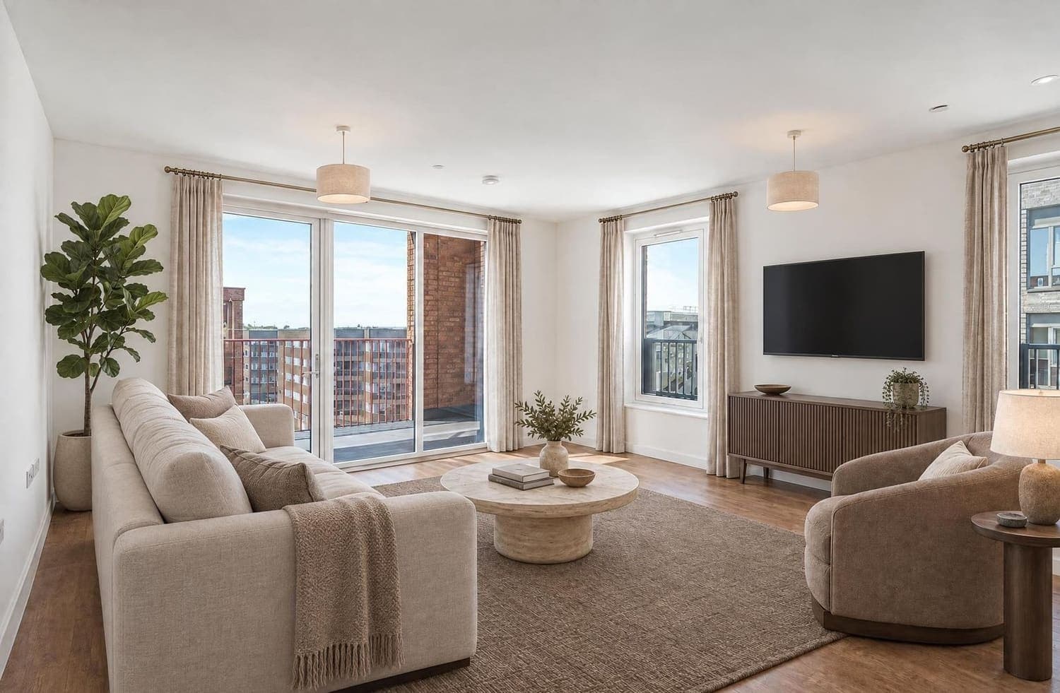 Tonal Luxe · living room, staged